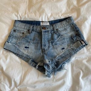 One Teaspoon Cutoff Jean Shorts